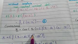 mean of wishart distribution based on noncentral mean multi Normal random vector [upl. by Ahtikal716]