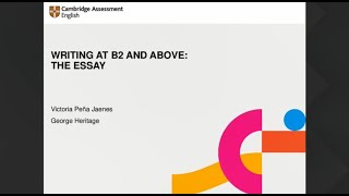 English writing at CEFR level B2 and above  Webinar for teachers  Cambridge English [upl. by Urba]