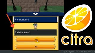 How to TRADE ONLINE in pokemon games in CITRA 2020 [upl. by Fairfield]