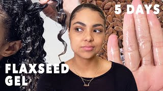 I Tried Flaxseed Gel On My Curly Hair Every Day For 5 Days [upl. by Opal]