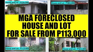 HOUSE and LOT for Sale P113K to P500K from BFS Foreclosed Properties [upl. by Iz]