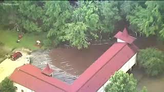 Flooding in Helen Georgia takes over city streets [upl. by Annoel466]