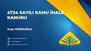 4734 Sayılı Kamu İhale Kanunu [upl. by Hedwiga]