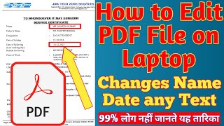 How to edit pdf file on laptop free [upl. by Anilec]