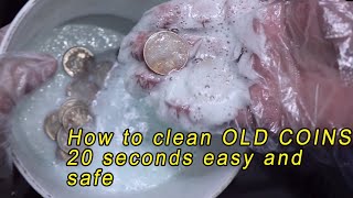 How to clean old coins in less than 20 seconds [upl. by Natsyrt]