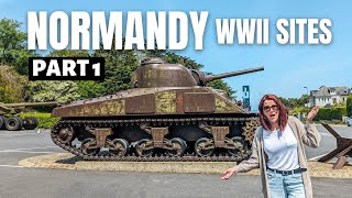 Normandy France WORLD WAR TWO sites PART 1  Omaha Beach American Cemetery Point Du Hoc Bayeux [upl. by Marlowe]