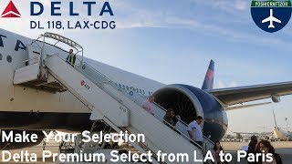 Make Your Selection  Delta Premium Select from LA to Paris DL118 LAXCDG [upl. by Bil]