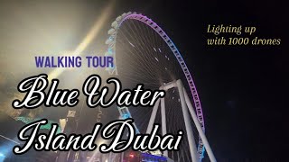 Walk amp Explore Blue Water Island Dubai 💫🇦🇪 Ain Dubai  The Best Place to Visit [upl. by Mckay]