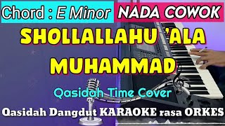 SHOLLALLAHU ALA MUHAMMAD  Qasidah Dangdut KARAOKE rasa ORKES  NADA COWOK [upl. by Spatola796]