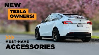 Musthave Tesla model Y3 accessories for new owners 2023 Tesla [upl. by Elvina477]