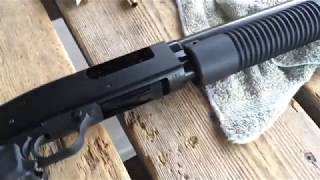 Shotgun adapter in Pump Shotgun  Short Lane 12 gauge to 9mm [upl. by Izzy]