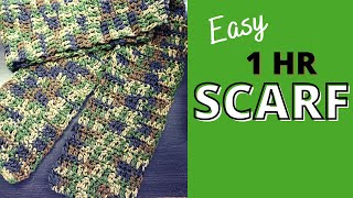 Crochet Scarf for Beginners Take 5  Easy Pattern to Crochet Scarf in 1 Hour [upl. by Ulani907]