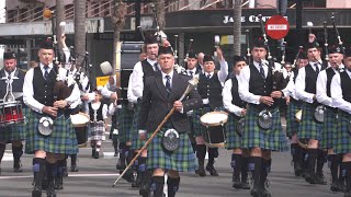 New Zealand pipe bands street march [upl. by Rossing]