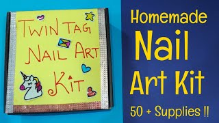 Homemade Nail Art Kit 💓🤓 DIY Nail Art Kit Homemade Fake Nails DIY Nail Art Kit Homemade Fake Nails [upl. by Niamart83]