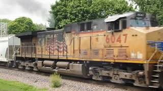 Railfanning Rochelle Illinois 8  26  2023 Ft Smoky UP 6047 2 7653s in one day  Ferromex ACe [upl. by Rj]