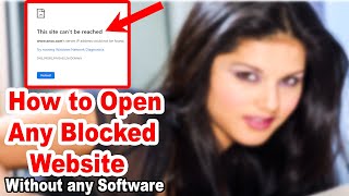 How to OpenAccess Blocked Websites Without any Software 100 Fixed Chrome Firefox Opera In Hindi [upl. by Onaivatco]