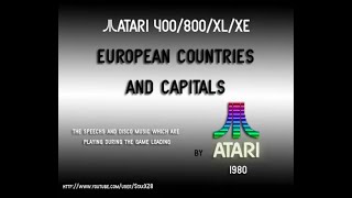 Atari 8bit  Cassette Dual Track system  European Countries And Capitals Atari 1980 [upl. by Hidie13]