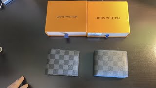 Real vs Fake Louis Vuitton Wallet Unboxing and Comparison HOW TO SPOT A FAKE [upl. by Delia]