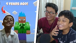 REACTING TO MY OLD MINECRAFT VIDEOS very funny [upl. by Ahseihs721]