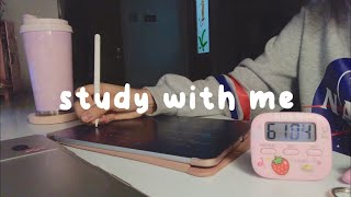 real time study with me 2 hour and 30 min ipad notetaking rain sounds no music  med student [upl. by Lezned291]