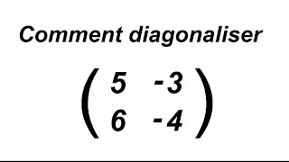 Comment diagonaliser une matrice 2x2  partie 1 [upl. by Ellehsem175]