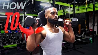 Perfect Your Seated Dumbbell Overhead Press  Tips for Perfect Form and Shoulder Gains [upl. by Ardnalak]