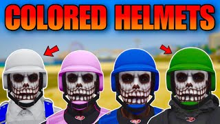 UPDATE HOW TO GET EVERY COLORED BULLETPROOF HELMET IN GTA 5 ONLINE AFTER PATCH 168 [upl. by Yme]