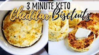 3 Minute Keto Coconut Flour Bread  Cheddar Biscuits [upl. by Aihcsrop226]