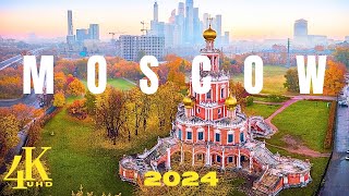 Moscow Russia 4k UHD  VIDEO BY DRONE [upl. by Enenaej]