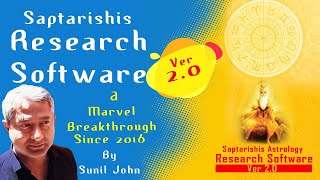 Saptarishis Research Software  Tutorial  Saptarishis Astrology Magazine [upl. by Domineca]