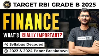 RBI Grade B Finance What’s REALLY Important  Syllabus Decoded  2023 amp 2024 Paper Breakdown [upl. by Vevina102]