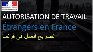 Demande AUTORISATION DE TRAVAIL étrangers en France [upl. by Symon843]