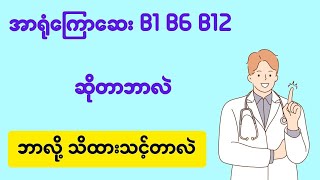 အာရုံ ကြောဆေး B1 B6 B12 ဆိုတာဘာလဲ ၊ဘာလို့ သိထားသင့်တာလဲ [upl. by Cleve]