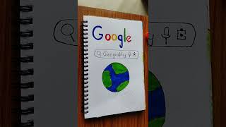 Google theme Geography front page cover design artologywithaavya art short video [upl. by Alane]