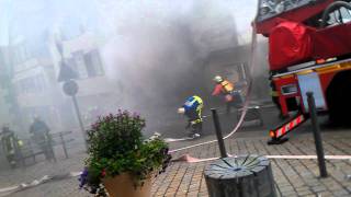 Döner Laden in Besigheim brennt  Feuerwehr Einsatz LIVE Brandbekämpfung HD Der Gerät [upl. by Ossie]