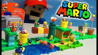 Super Mario Bros Micro U Series 1 Acorn Plains Figure Packs World of Nintendo Unboxing [upl. by Ottie]