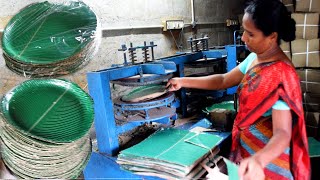 Paper Plates Making Machine price in telugu in Small Scale IndustrY [upl. by Yroffej]