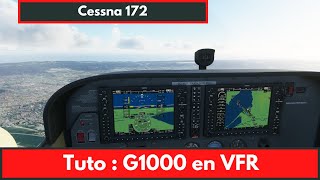 FS2020 🛫 Tuto facile  utilisation du G1000 en VFR et pilote automatique [upl. by Elleuqram]