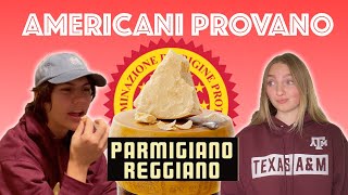 Americani provano Parmigiano Reggiano per la prima volta [upl. by Eilla826]