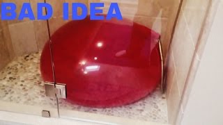 Giant Water Balloon floods the whole house [upl. by Nwahsiek682]