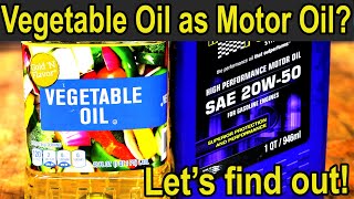 Will Vegetable Oil work as Engine Oil Lets find out [upl. by Gotthard]