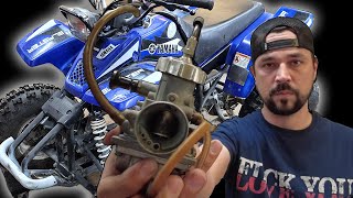 How To Clean amp Rebuild A Yamaha Blaster Carburetor  Carb Cleaning For Dummies  Blaster Wont Start [upl. by Aronal194]