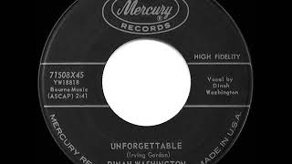 1959 HITS ARCHIVE Unforgettable  Dinah Washington [upl. by Pantia419]