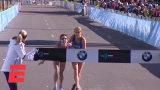 Marathoner heroically finishes Dallas Marathon with help of fellow runner  ESPN [upl. by Oirom]