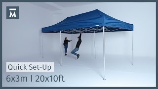 How to Set up a 6x3 m Gazebo  Video Instructions [upl. by Akiram393]