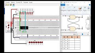 PRÁCTICA 10 FlipFlops RS con compuertas NAND y NOR [upl. by Etnoval]
