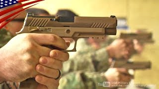 US Militarys New 9mm Handgun M17 amp M18 SIG SAUER P320 [upl. by Astrahan]