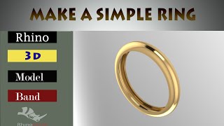 Make a Simple ring in rhinodownload FREEcad 3d modeling tutorial [upl. by Pattie]