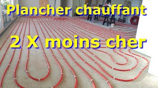 🏡Plancher chauffant 2 X moins cher  directement sur la dalle de compression👍 [upl. by Ysak]