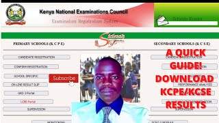 How to download KCPE  KCSE online result from KNEC portal  How to check KCPE  KCSE results online [upl. by Ainud]